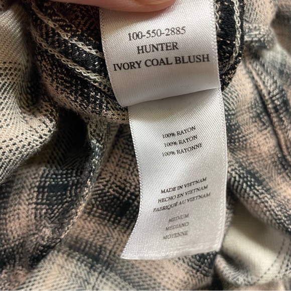 Rails Hunter Button-Front Shirt in Ivory Coal Blush - Picture 8 of 10